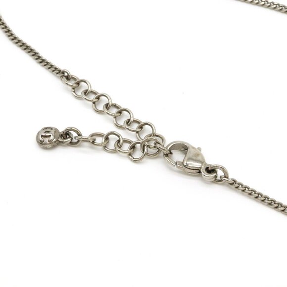 CHANEL Silver Logo Necklace - Picture 6 of 8